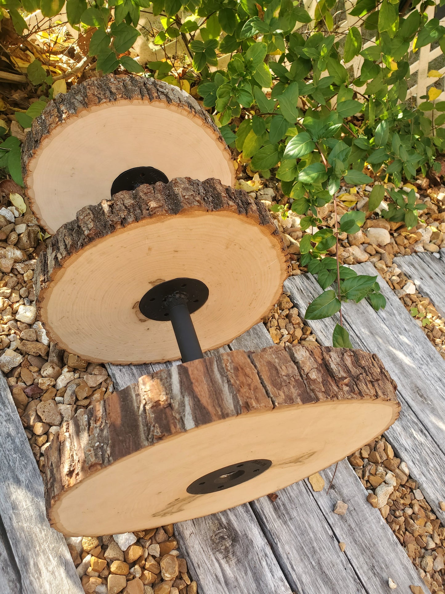 Tree stump display stand