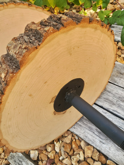 Tree stump display stand