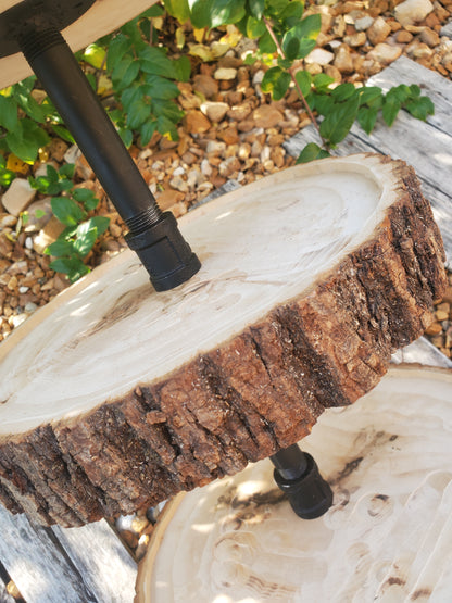 Tree stump display stand