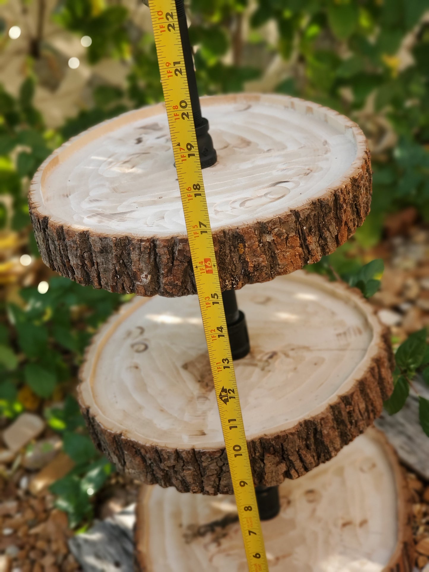 Tree stump display stand